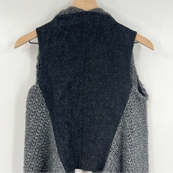 Rag & Bone Gray Wool Fringe Hi Low Vest XS - Picture 4 of 4